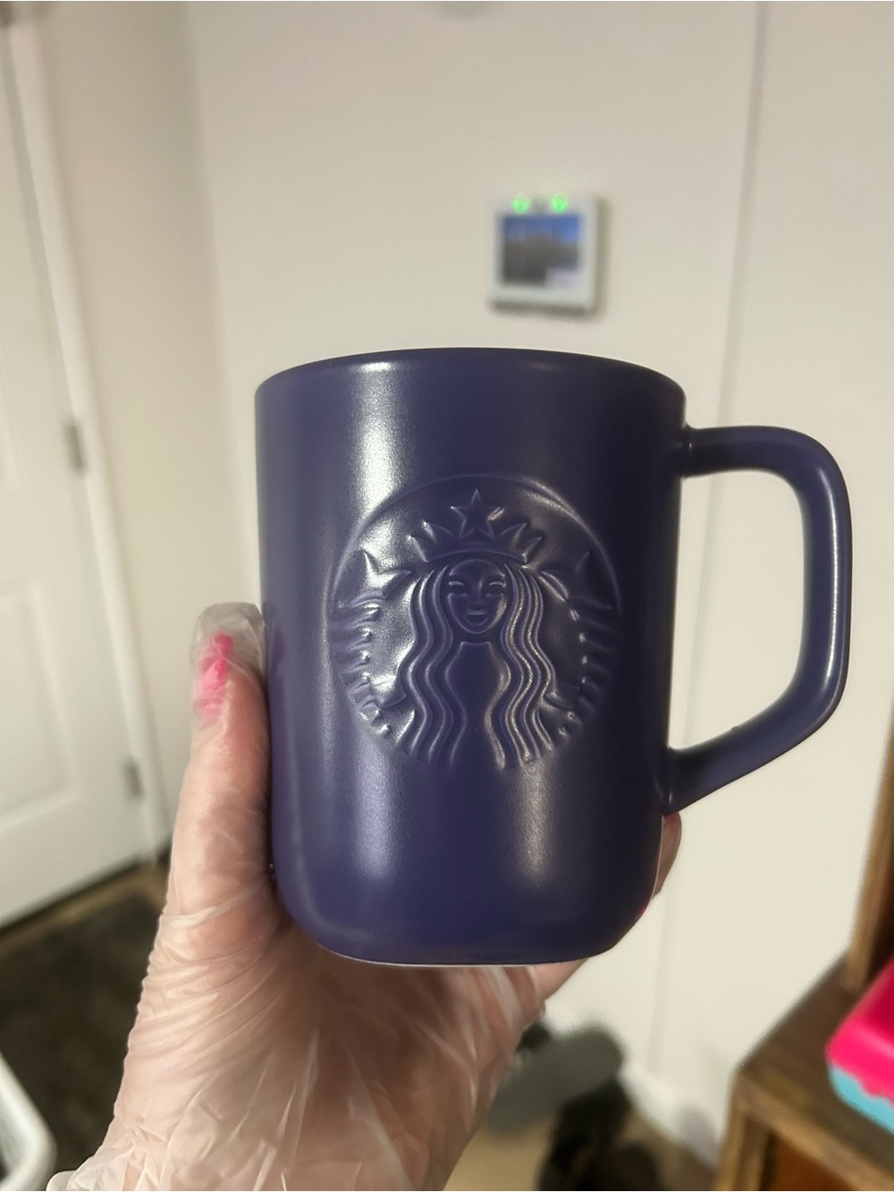 Starbucks 16 ounce purple coffee mug like new